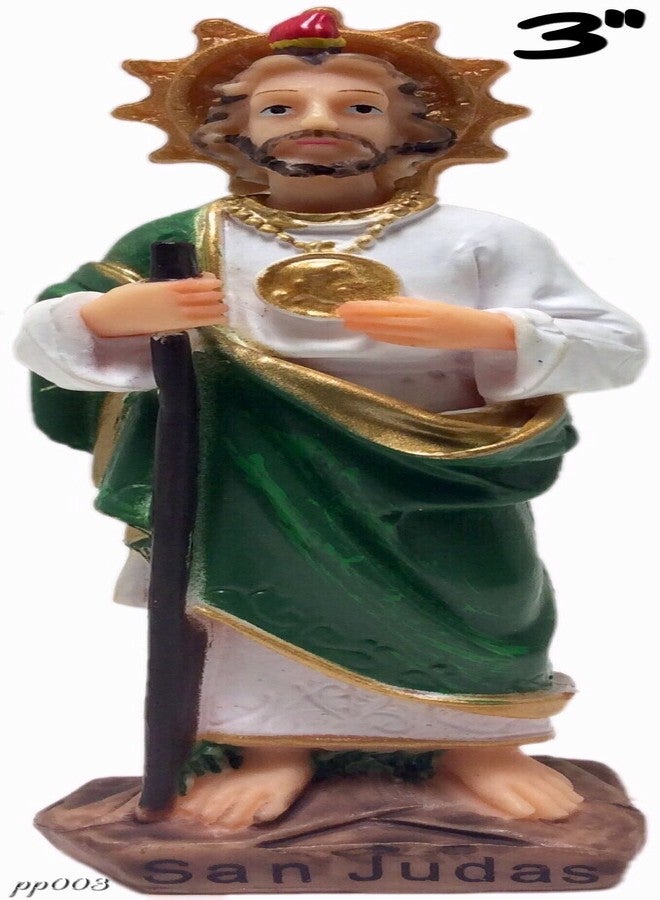 Alliance 3" Set of 12 pcs Saint Jude San Judas Tadeo Estatua St Santo Figurine New - Image 2