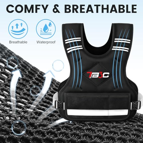 TB3C Adjustable Weighted Vest for Women 0410lb for Strength Training Body Weight Vest for Running Walking and Home Workouts Black - Image 3