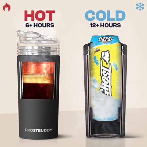 Frost Buddy Universal Buddy XL Can Cooler by Frost Buddy - Fits 12-ounce, 16-ounce, 20-ounce, and 24-ounce Cans and Bottles - Keep Your Drinks Refreshingly Chilled for over 12 hours Charcoal - Image 5