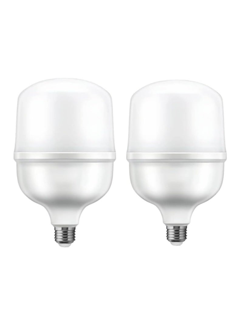 High Wattage LED Bulbs 2 Pack – Energy-Efficient E27 Base Light Bulbs for Home, Garage, Warehouse, or Industrial Use – Bright White, Long Life, Wide Beam Angle LED Lamp Replacement - Image 1