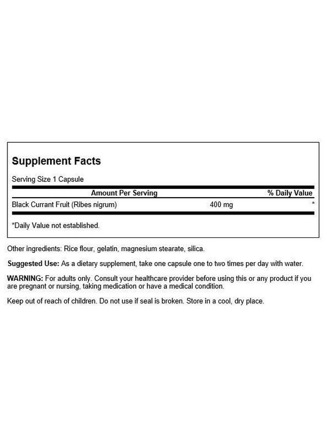 Swanson Full Spectrum Black Currant 400 Milligrams 60 Capsules - Image 2