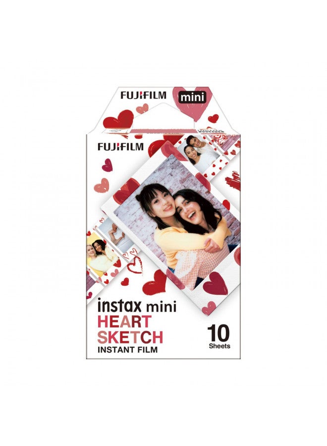 Fujifilm Instax Mini Heart Sketch Film - 10 Exposures - Image 1