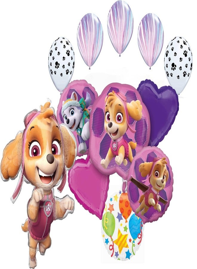 Anagram Paw Pups on Patrol Skye and Everest Birthday Party Supplies Rescue Team Balloon Bouquet Decorations - Image 1
