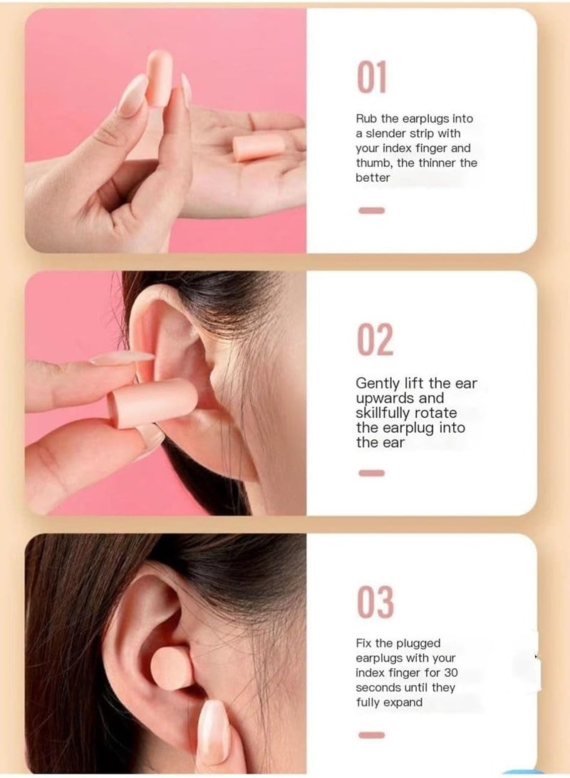 60 Pack Ultra-Soft Foam Earplugs for Sleeping  Noise Cancellation,32dB Highest Reduction for Snoring, Studying, Swimming, and Loud Environments - Image 5
