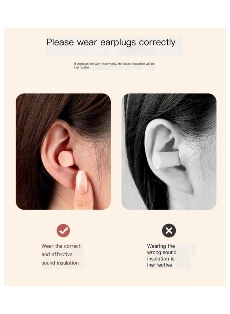 60 Pack Ultra-Soft Foam Earplugs for Sleeping  Noise Cancellation,32dB Highest Reduction for Snoring, Studying, Swimming, and Loud Environments - Image 4