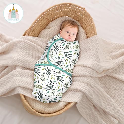 Cute Castle 3-Pack Baby Swaddle Sleep Sacks - Newborn Swaddle Sack - Ergonomic Baby Swaddles Blanket Warp for Boys and Girls - Baby Essentials (0-3 Months - Green) - Image 4