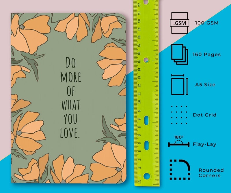 BOUND N FOUND 100 GSM A5 Dot Grid Journal: 160 Pages (Do More Of What You Love) - Image 4
