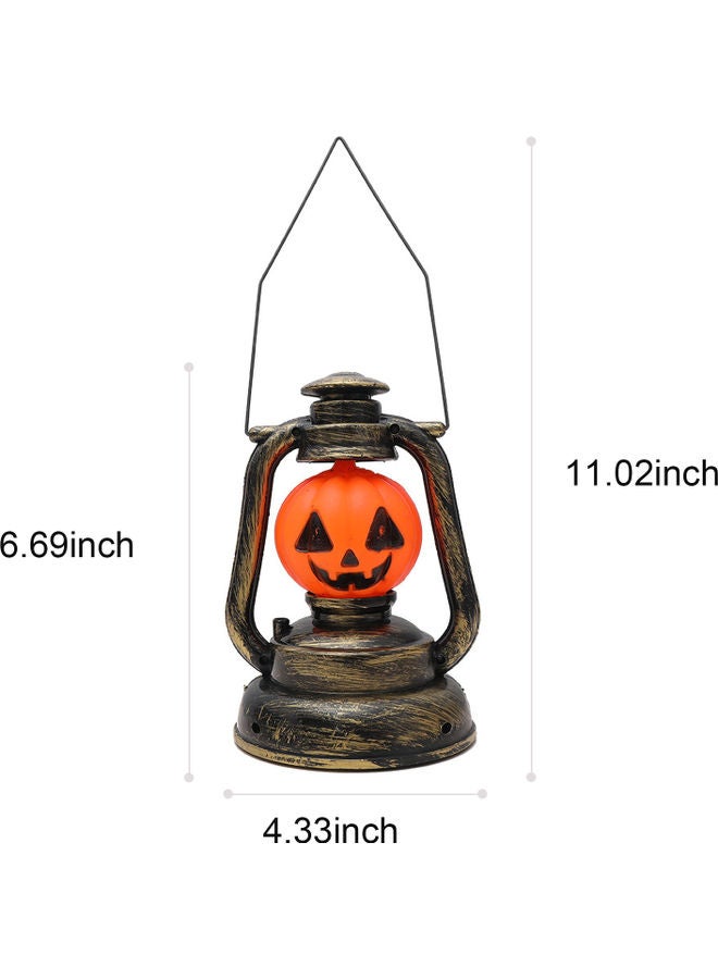 NIBEMINENT Pumpkin Shape LED Hanging Lantern Brown/Orange