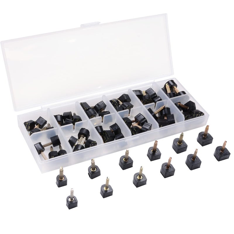 luakesa 24 Pairs High Heel Replacement Tips Womens Shoes Tips Repair Kit6 Size89101112125mmUshape Black