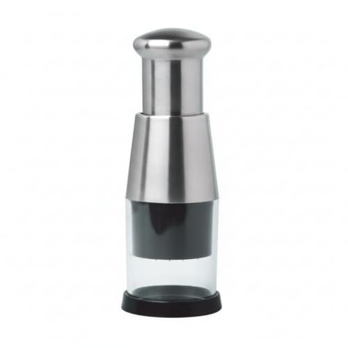 Alark Stainless Steel Push Chopper Hand Press Garlic Onion Vegetable Chopper Manual Push Easy Fast Cutting Chopper One Press Garlic Chilli Cutter Blades Mini Food Processor for Fast Easy Cooking - Image 1