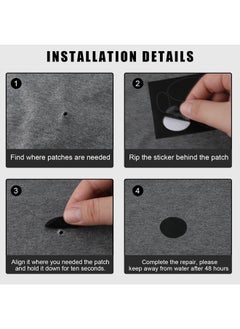 SAVITA 40pcs Down Jacket Repair Patch, Black Nylon Fabric Repair Patches Self-Adhesive Washable Outwear Repair Patches for Puffer Clothing Sleeping Bags Tents (Round)  - Image 1