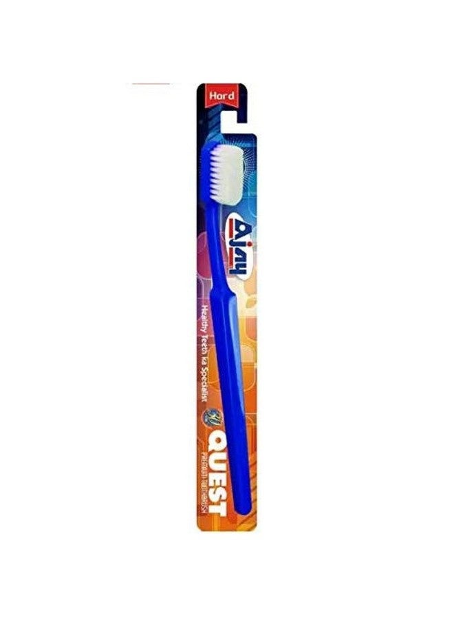 Ajay Quest Toothbrush,Hard (Pack Of 10),Adult,Manual,Blue
