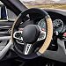 ZIMISI Bling Soft Leather Steering Wheel Cover 15 AntiSlip Sparkly Crystal Auto Elastic Steering Wheel Protector for Women Girl Colorful Diamond Car Interior Accessory for Most Cars Beige - Image 2