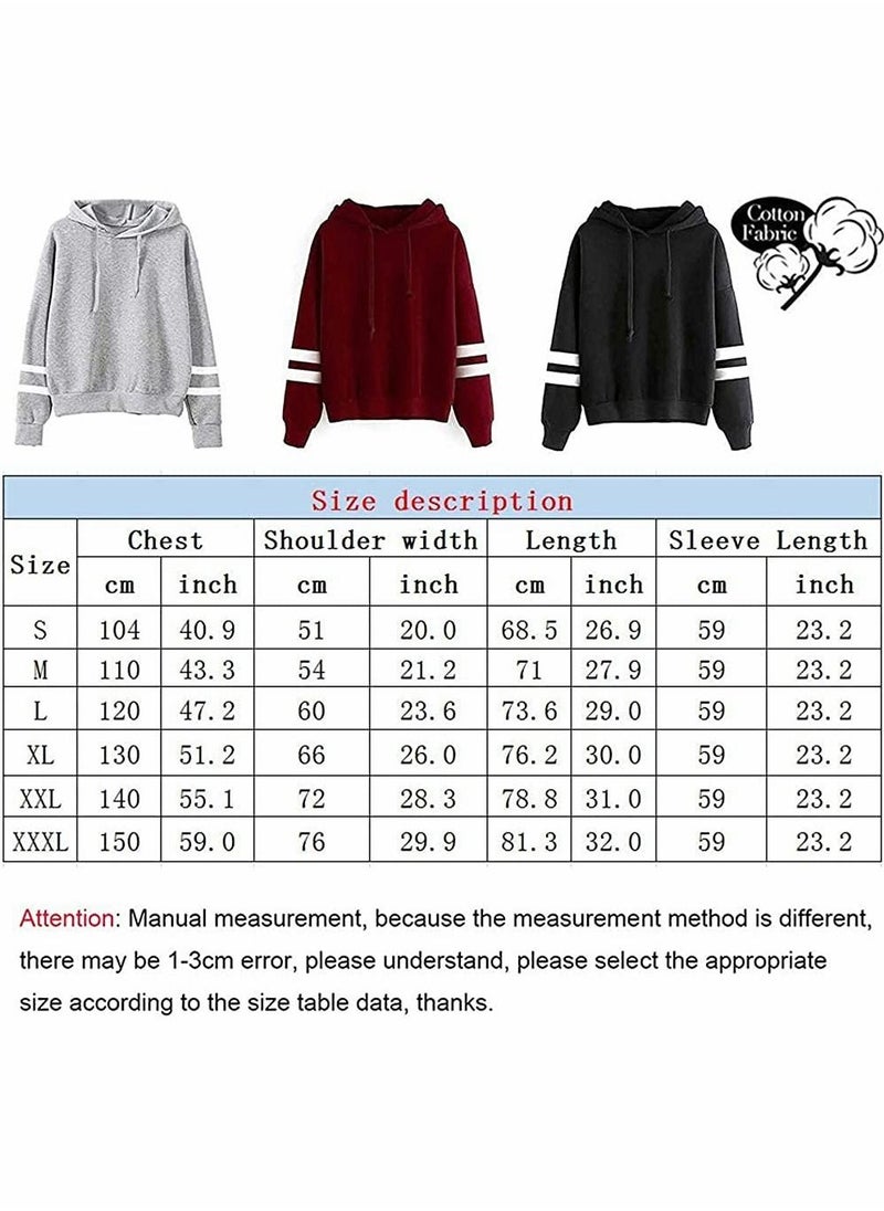 KASTWAVE Friends Hoodies for Women, Long Sleeve Drawstring Fleece Letters Print Hooded(Black,XXL)  - Image 4