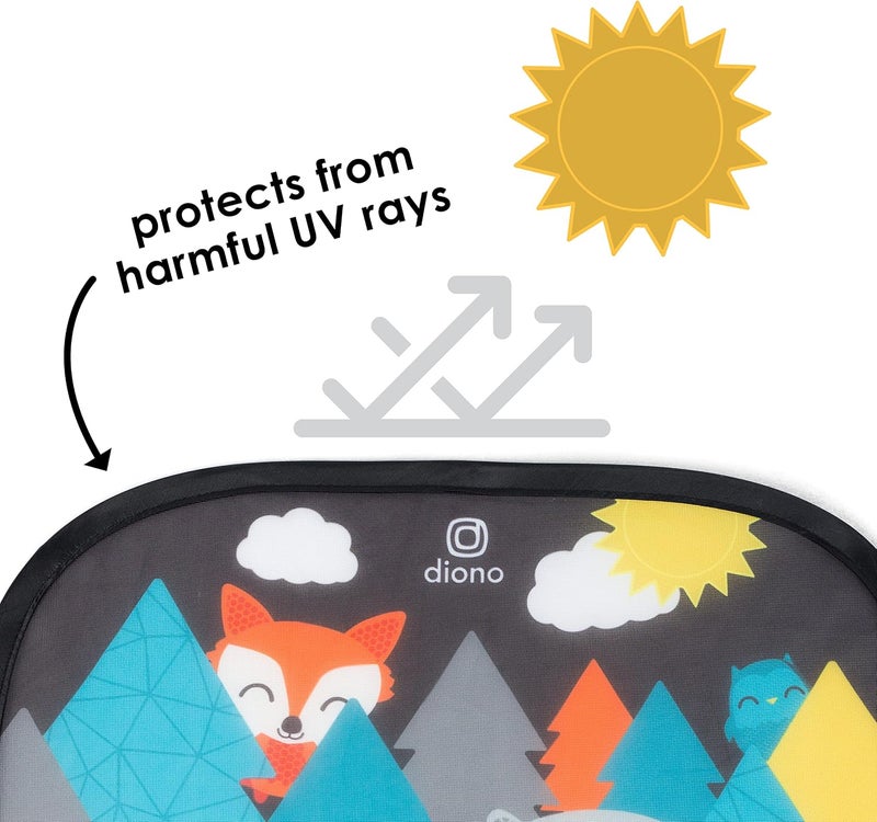 Diono Kids Character Car Window Shade 2 Pack - Cling Sunshade for Car Windows, Baby Side Window Car Sun Shades for Blocking Sun Glare, UV Rays,40277 - Image 4