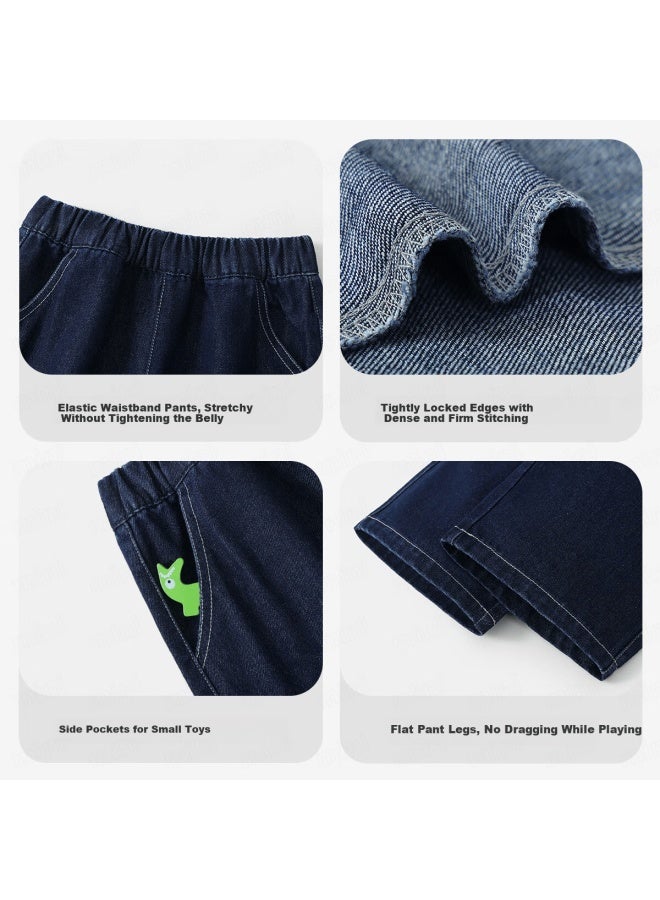 Mqdmini Boys' Denim Pants Children's Cargo Pants Outdoor Camping Sports Casual Trousers - Image 3