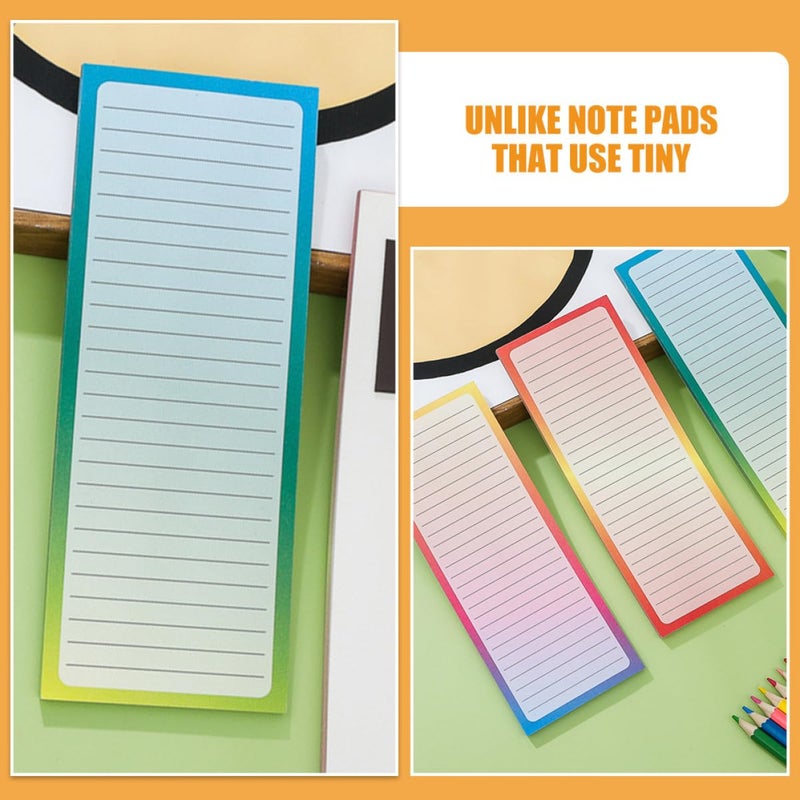 BCOATH Magnetic Grocery List Notepad Set, 3 Books with 50 Sheets Each, Gradient Color Fridge Magnet Pads for Shopping and Office Notes - Image 5