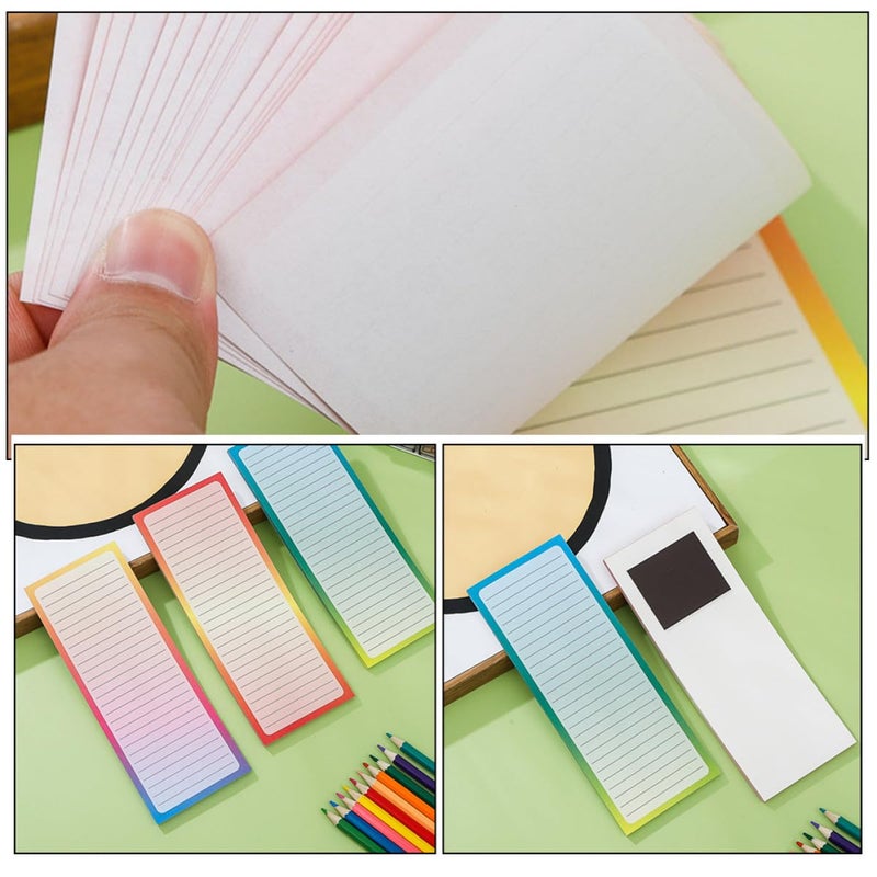 BCOATH Magnetic Grocery List Notepad Set, 3 Books with 50 Sheets Each, Gradient Color Fridge Magnet Pads for Shopping and Office Notes - Image 3