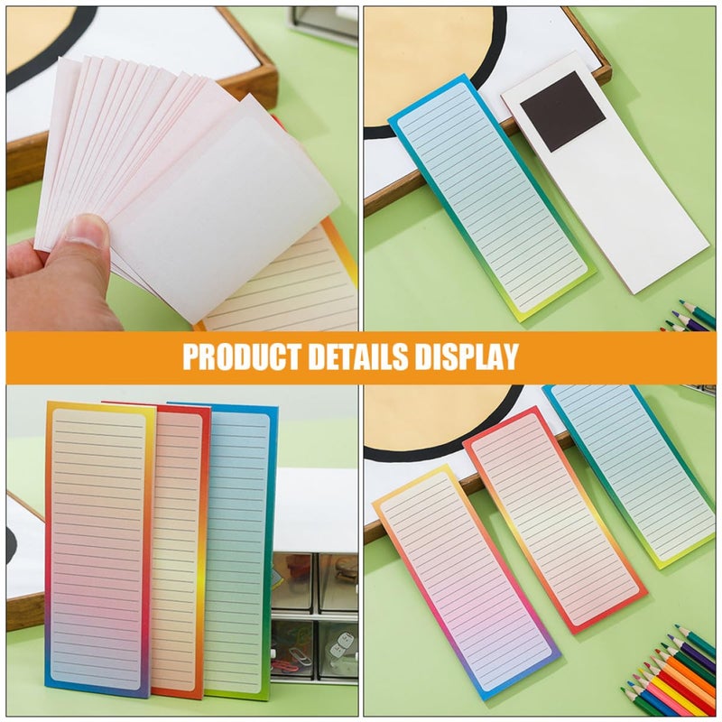 BCOATH Magnetic Grocery List Notepad Set, 3 Books with 50 Sheets Each, Gradient Color Fridge Magnet Pads for Shopping and Office Notes - Image 4