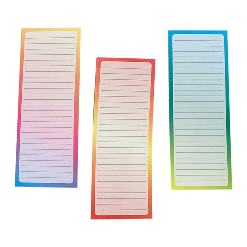 BCOATH Magnetic Grocery List Notepad Set, 3 Books with 50 Sheets Each, Gradient Color Fridge Magnet Pads for Shopping and Office Notes - Image 1