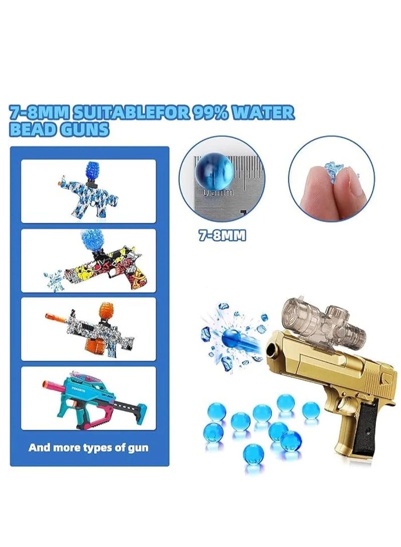 Beauenty Water Gel Beads, 3Pack 7-8mm 100,000 Pieces Gel Water Blaster Balls Refill for Vases Filler for Wedding Home Decor (Blue+Green+Orange)  - Image 3