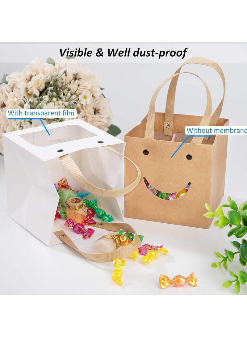 general Kraft Gift Box, Cute Party Favour Creative Cookie Candy Box with Display Window for Wedding Birthday Anniversary Baby Shower Cookie Cake Jewellery Favour Decoration (12 pcs 12x12cm) - Image 2