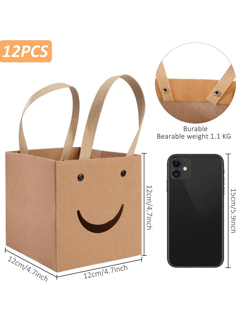 general Kraft Gift Box, Cute Party Favour Creative Cookie Candy Box with Display Window for Wedding Birthday Anniversary Baby Shower Cookie Cake Jewellery Favour Decoration (12 pcs 12x12cm) - Image 3