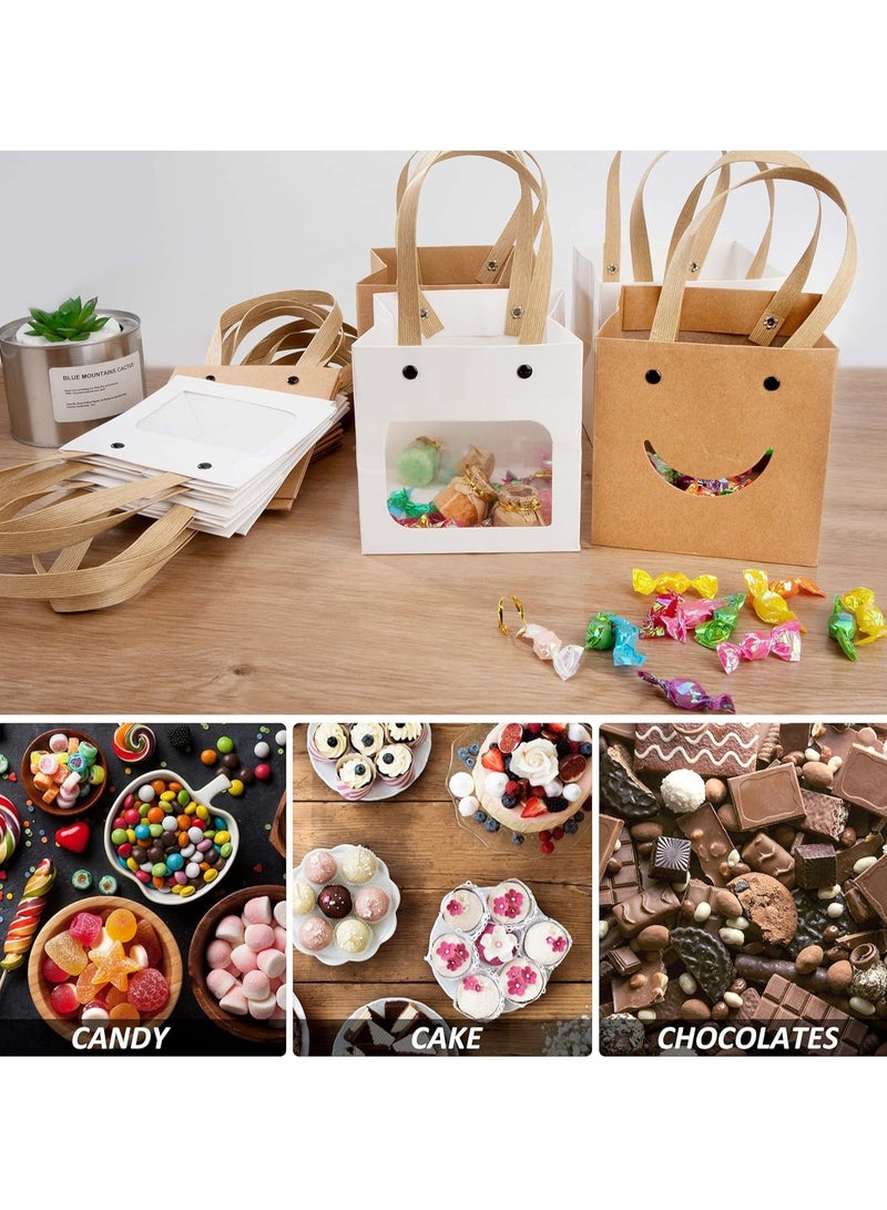 general Kraft Gift Box, Cute Party Favour Creative Cookie Candy Box with Display Window for Wedding Birthday Anniversary Baby Shower Cookie Cake Jewellery Favour Decoration (12 pcs 12x12cm) - Image 4