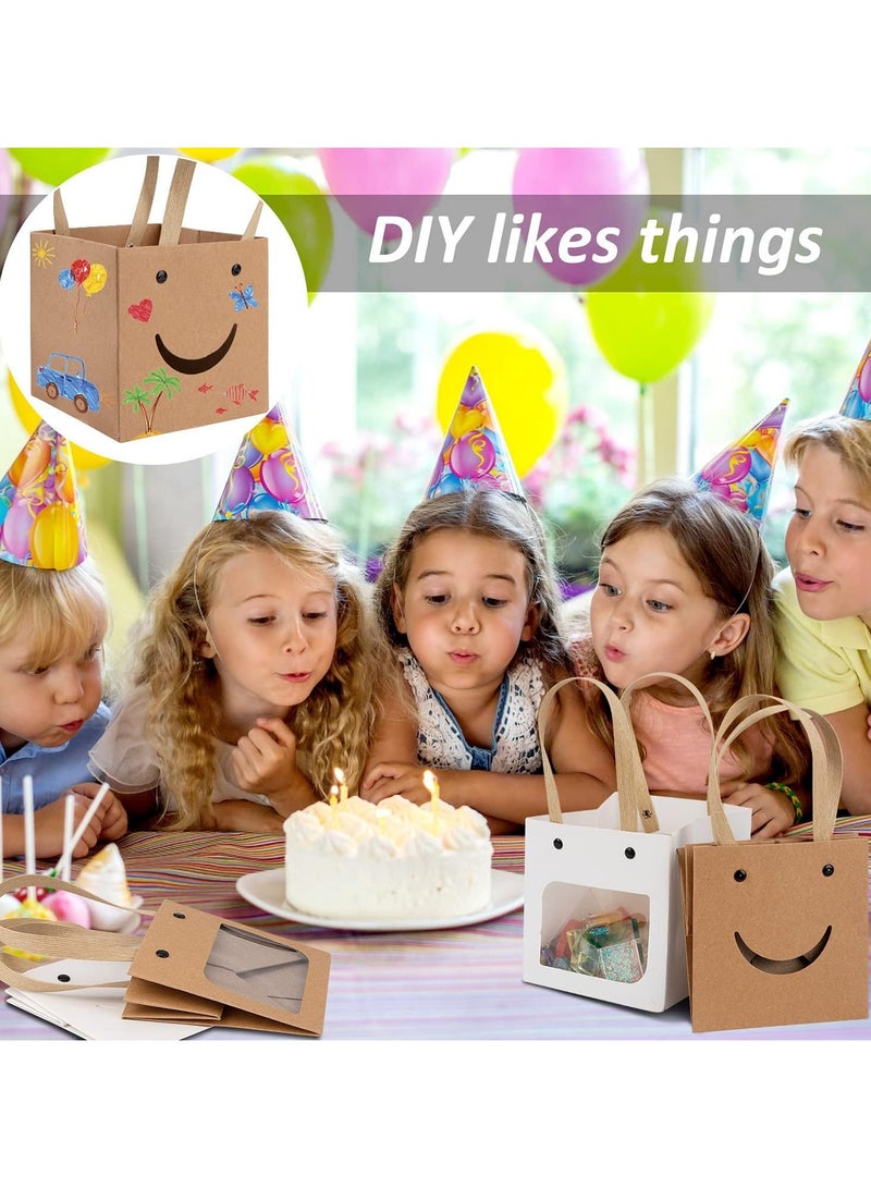 general Kraft Gift Box, Cute Party Favour Creative Cookie Candy Box with Display Window for Wedding Birthday Anniversary Baby Shower Cookie Cake Jewellery Favour Decoration (12 pcs 12x12cm) - Image 5