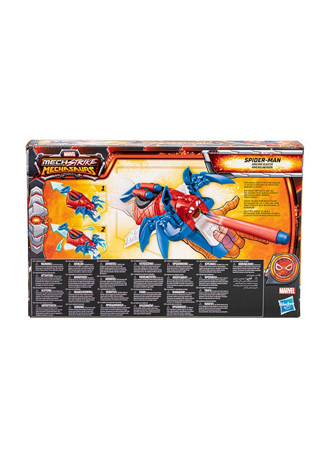 MARVEL CLASSIC Marvel Mech Strike Mechasaurs Spider-Man Arachno Blaster, NERF Blaster with 3 Darts, Role Play Super Hero Toys  - Image 2
