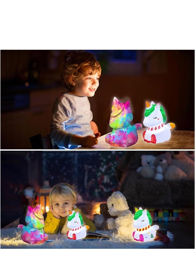 DAREU DIY Unicorn Night Light Kit for Girls – Paint Your Own Unicorn Lamp with 12 Colors, Brushes & Palette – Child-Safe, Non-Toxic Craft Set for Ages 3–14 - Image 4