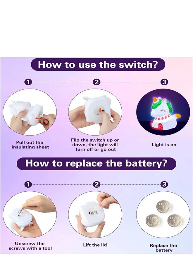 DAREU DIY Unicorn Night Light Kit for Girls – Paint Your Own Unicorn Lamp with 12 Colors, Brushes & Palette – Child-Safe, Non-Toxic Craft Set for Ages 3–14 - Image 2