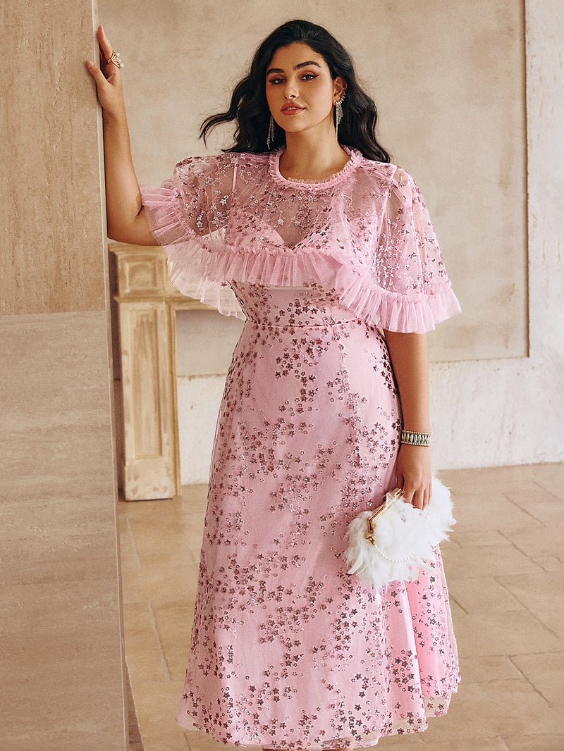 SIMPLEE Elegant Midi Dress for Women | Perfect for cocktail parties, holiday weddings, evening gowns, casual summer parties, and beach vacations. - Image 1