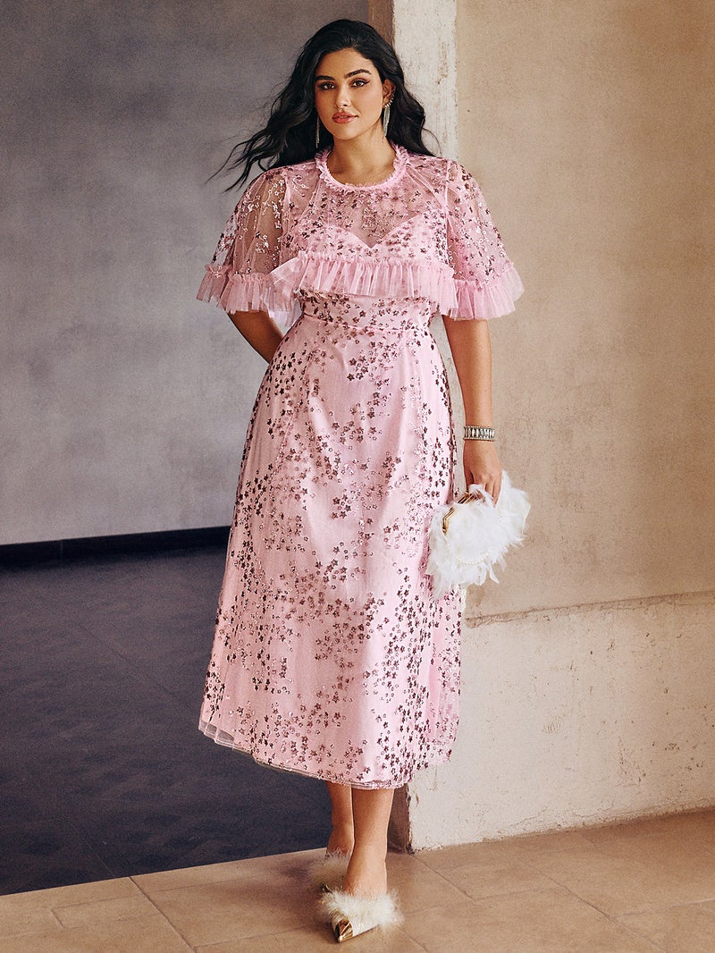 SIMPLEE Elegant Midi Dress for Women | Perfect for cocktail parties, holiday weddings, evening gowns, casual summer parties, and beach vacations. - Image 4