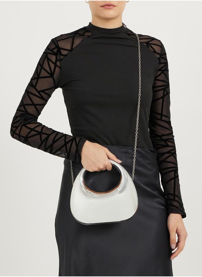 Styli Metallic Handbag with Chain Strap  - Image 2
