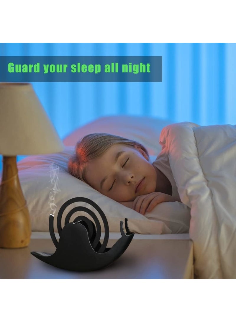 SOLARAE Mosquito Coil Holder, Portable Mosquito Coil Holder, Mosquito Coil Bracket Mosquito Coil Rack Outdoor Mosquito Coil Box, Incense Ash Catcher with Snail Incense Stick Holder - Image 3