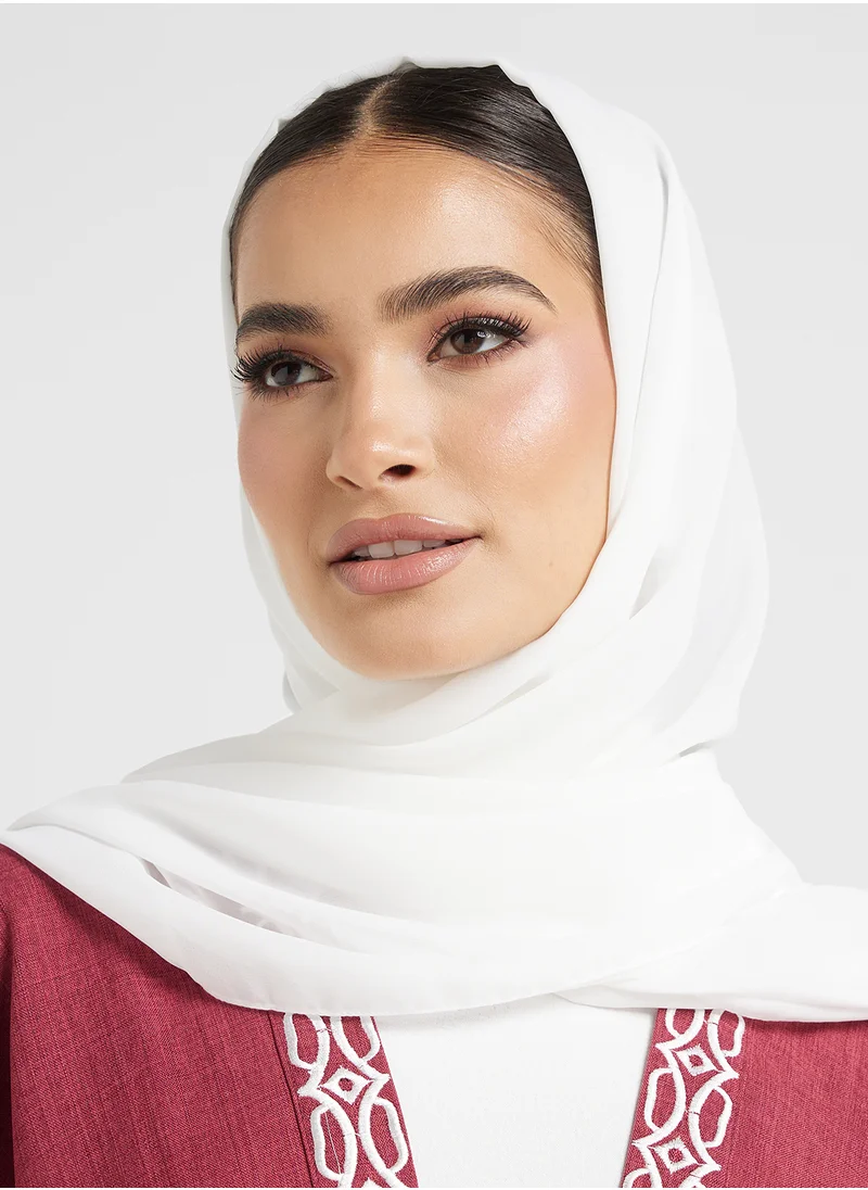 هيا كلوزيت Open front Embroidered flared sleeve abaya