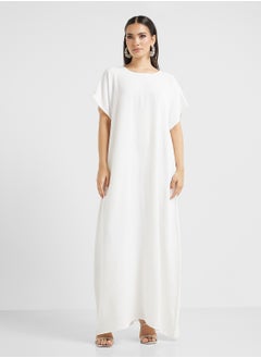hayas closet Open front Embroidered flared sleeve abaya  - Image 4