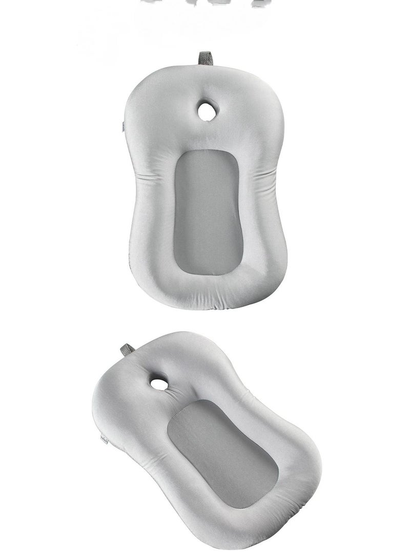 عام وسادة حمام للأطفال من قطعة واحدة، وسادة قابلة للنفخ خفيفة الوزن ومحمولة، وسادة مقعد معززة للملعب، وسادة جلوس قابلة للطي ومقاومة للماء لرفع الارتفاع للتخييم في الهواء الطلق والمشي لمسافات طويلة والشاطئ والمكتب (رمادي) - Image 5