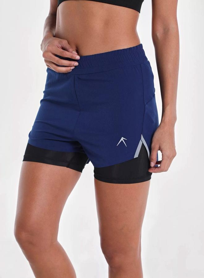 Wizard Blue 2 in 1 Running Shorts - Image 5