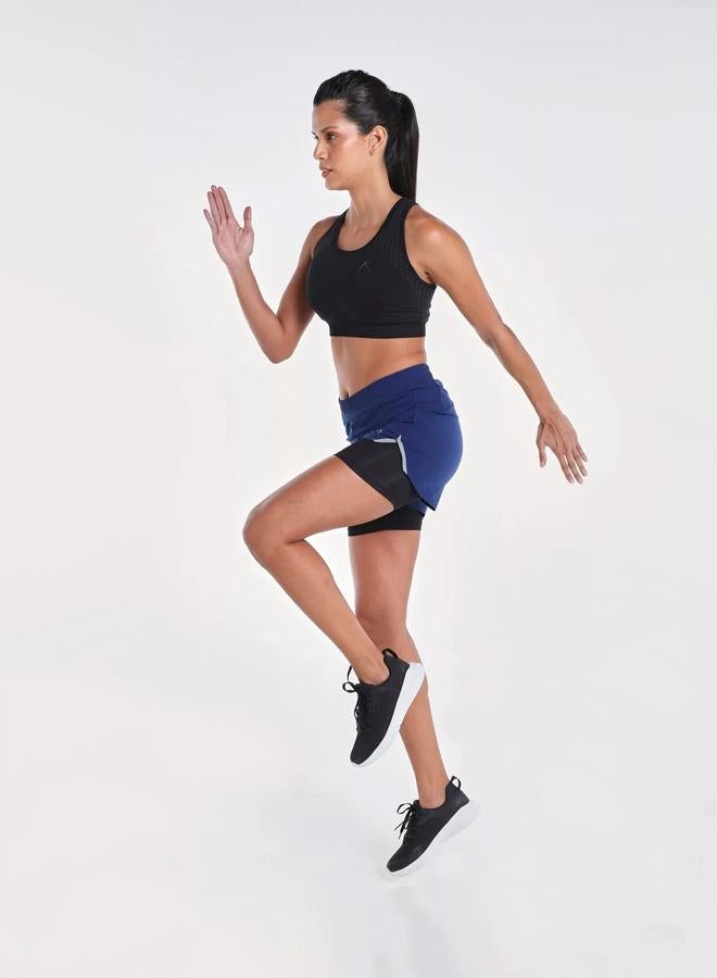 Wizard Blue 2 in 1 Running Shorts - Image 3