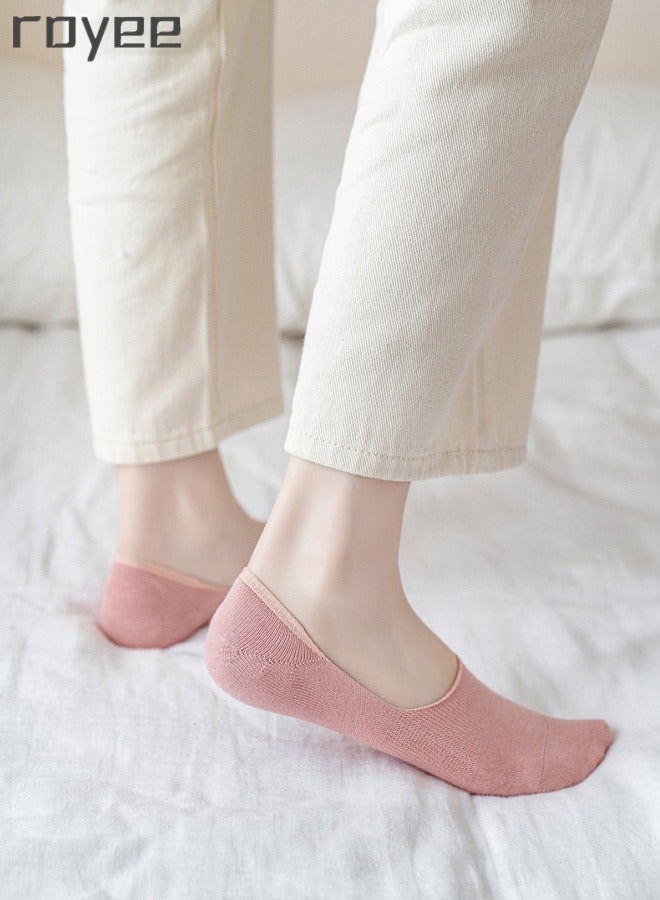 Royee 6 Pairs of Shallow Mouthed Girls' Pure Cotton Invisible Socks, Summer Thin boat Socks, Anti Odor Spring and Autumn Women's Socks  - Image 2