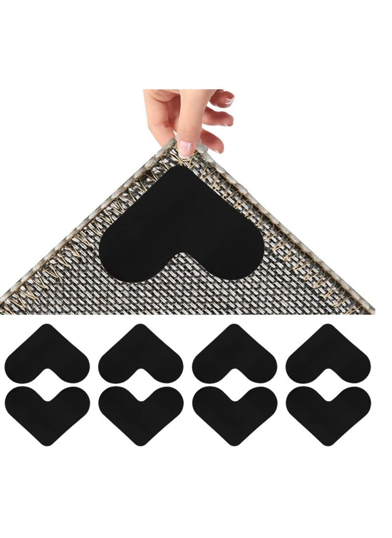 Generic Rug Gripper Rug Tape Non Slip Rug Pads Carpet Tape Rug Tape Hardwood Floor Rug Gripper for Hardwood Floors Black  - Image 1
