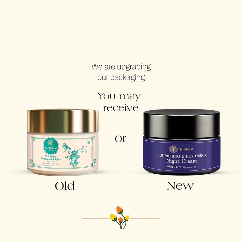 Ashpveda Sandalwood Saffron Nourishing and Restoring Night Cream Anti Aging Cream Reduces Fine Lines Wrinkles Oil Free Non Sticky Moisturizer For Glowing Youthful All Skin Type 30 gm - Image 2