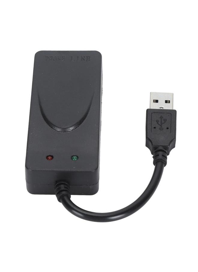 Thoraya - USB 56K External Dial Up Fax Data Modem Dual RJ11 Ports Support Caller ID Computer Laptop Fax Modem for Windows for LINUX - Image 1