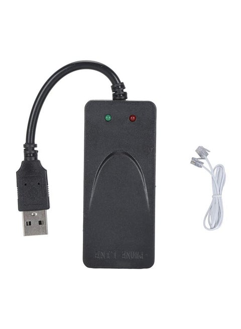USB 56K External Dial Up Fax Data Modem Dual RJ11 Ports Support Caller ID Computer Laptop Fax Modem for Windows for LINUX