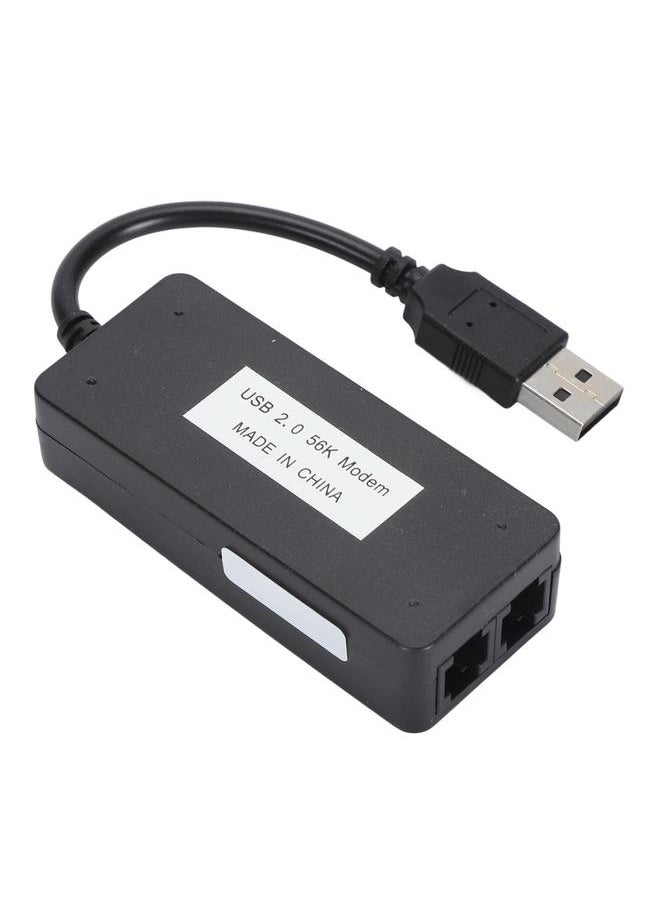 Thoraya - USB 56K External Dial Up Fax Data Modem Dual RJ11 Ports Support Caller ID Computer Laptop Fax Modem for Windows for LINUX - Image 1