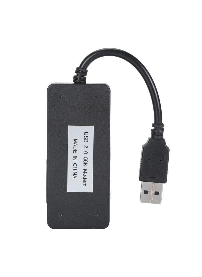 Thoraya - USB 56K External Dial Up Fax Data Modem Dual RJ11 Ports Support Caller ID Computer Laptop Fax Modem for Windows for LINUX - Image 1