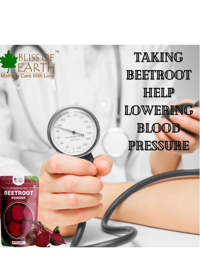 BLISS OF EARTH 500gm Beetroot Powder For Juice For Eating Face Skin Whitening Natural Dehydrated Chukundar Powder Pack of 3 - Image 5