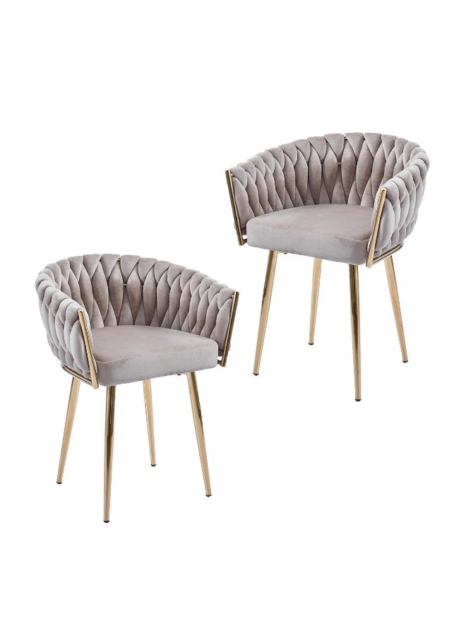 VANITY LIVING Dining Chairs - Set of 2 Aurora Velvet  - Image 1